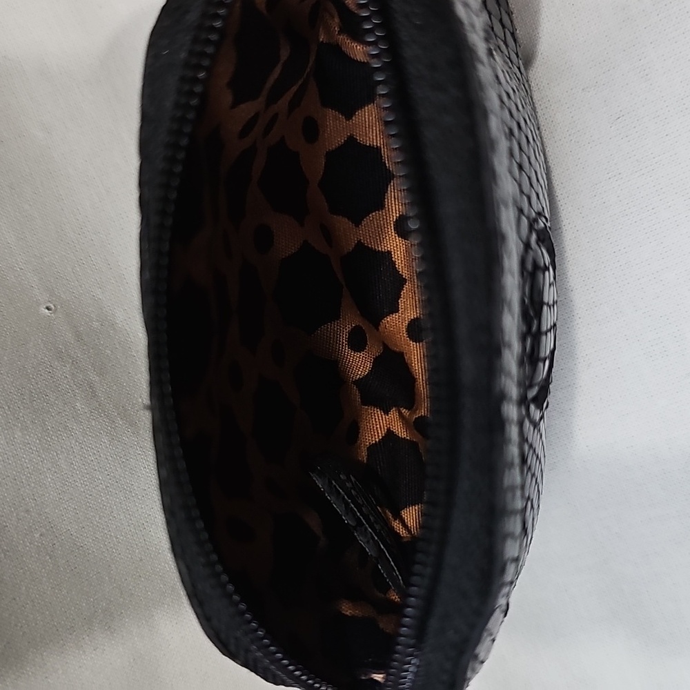 Brighton Black Leather Python Snakeskin Mini Wall… - image 5